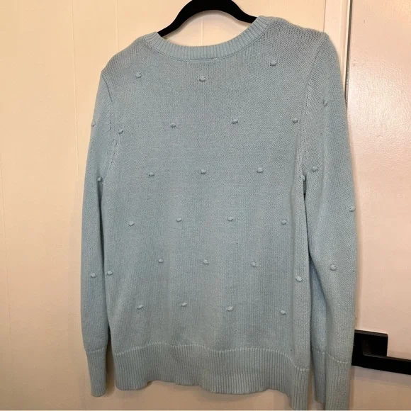 Loft blue Pom Pom sweater size xl - Picture 4 of 6